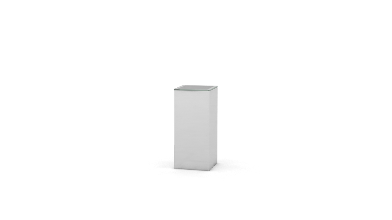 Steh / Hochtisch "Cube" Acryl milchig 50x50x110